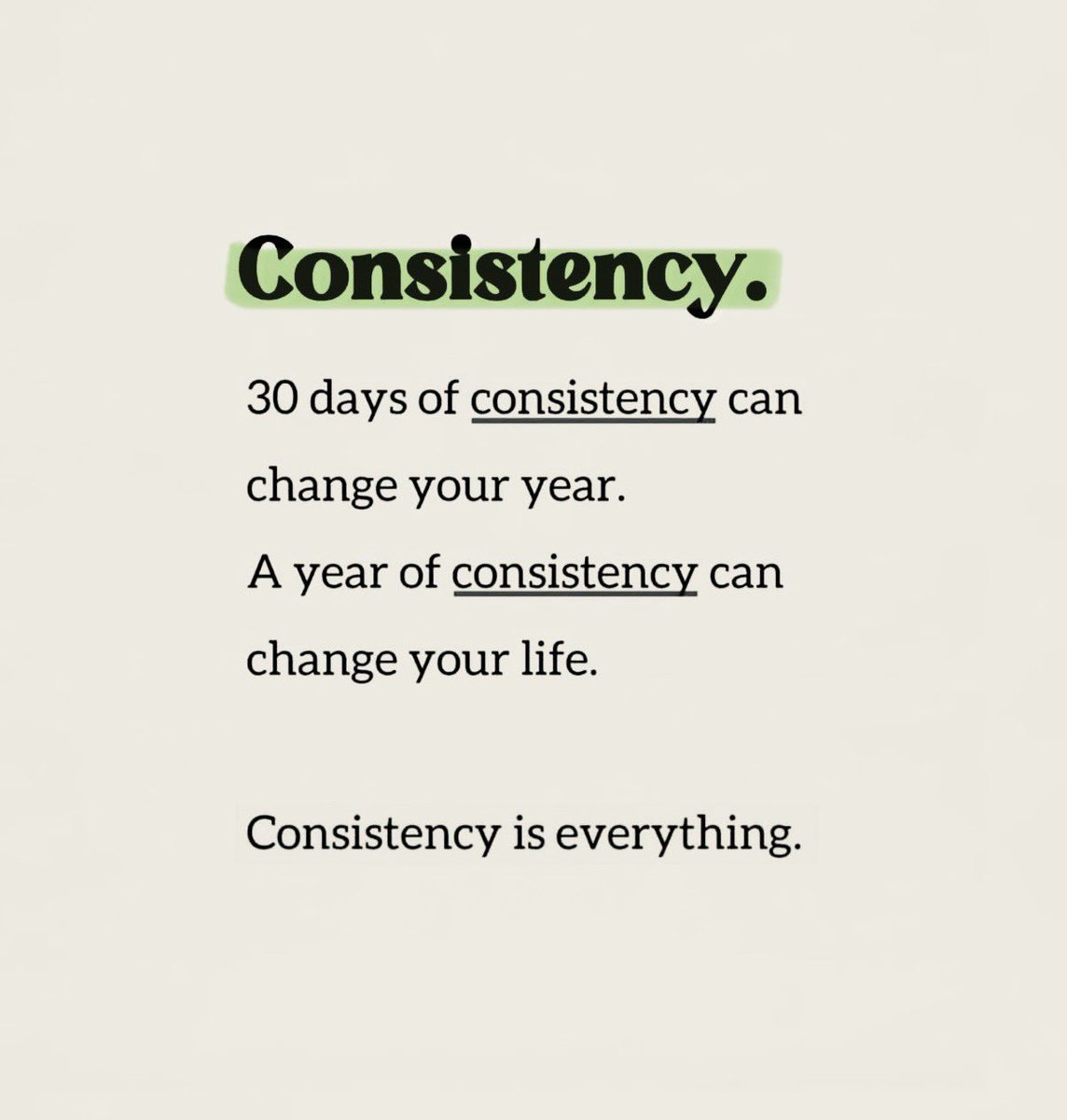Consistency:
