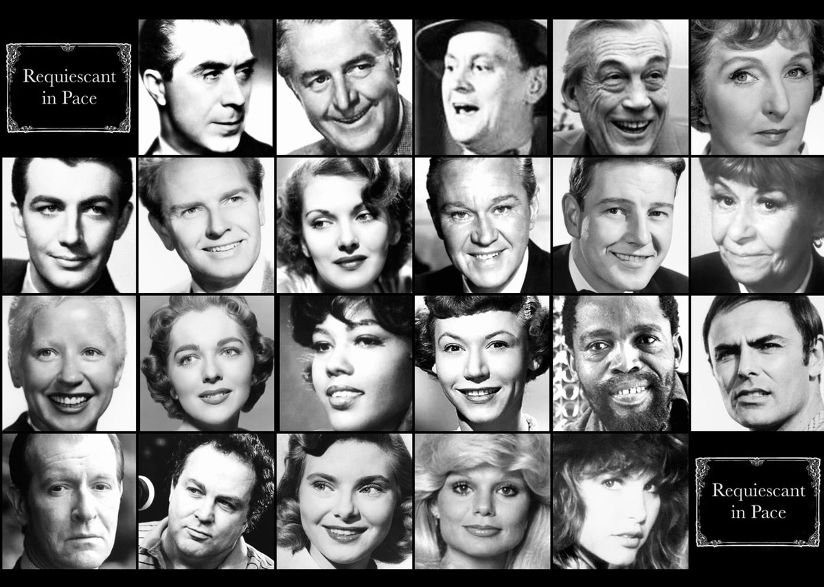 Aug 5 Mem: Reginald Owen, Victor Francen, Donald Kerr, John Huston, Joan Hickson, Robert Taylor, Parley Baer, Anita Colby, David Brian, Tom Drake, Selma Diamond, Billie Hayes, Joan Weldon, Ja'net Dubois, B Wills, Z Mokae, J Saxon, A Howard, B Clark, N Trundy, L Anderson, T Kitaen