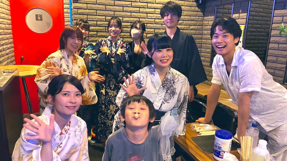 本日ー！
浴衣美男美女がお待ちしてます！
入場無料！！