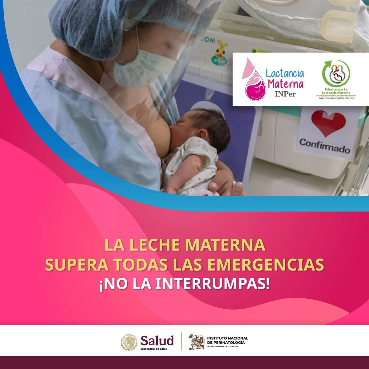 INPer_mx's tweet image. La Leche Materna supera todas las emergencias

#SemanaMundialDeLaLactanciaMaterna #Semanamundialdelalactanciamaterna2024 #CerrandoLaBrecha #LactanciaMaterna #LactanciaMaternaINPer #vínculomaterno #LactanciaMaternaenEmergencias
