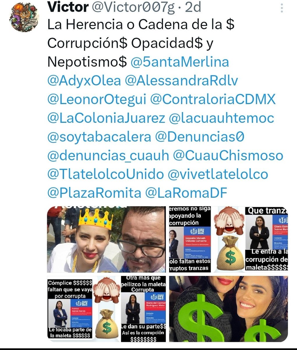 <a href="/erikayazminrg/">ErikaRg</a> <a href="/VecinosSurRoma/">VecinosRomaSur</a> <a href="/SaulCastanona/">Saúl Castañón</a> <a href="/romasur2020/">Vecinos Roma Sur</a> <a href="/RuABOGADO_/">Ruben Arenzana</a> <a href="/LaRomaComunidad/">ComunidadUnidaLaRoma</a> <a href="/vecinosCuauhtm1/">vecinos Cuauhtémoc</a> <a href="/ColCuauhtemoc/">ResidentesCuauhtémoc</a> <a href="/vecinocolroma/">vecino colonia roma</a> <a href="/VecinosRomaNte/">Asoc Vecinos Roma Norte</a> <a href="/vecinos_roma/">VecinosProRoma</a> <a href="/RomaSurIIVecino/">Roma Sur II</a> <a href="/AlessandraRdlv/">Alessandra Rojo de la Vega</a> Aja??? Opacidad Nepotismo y Corrupción$$$