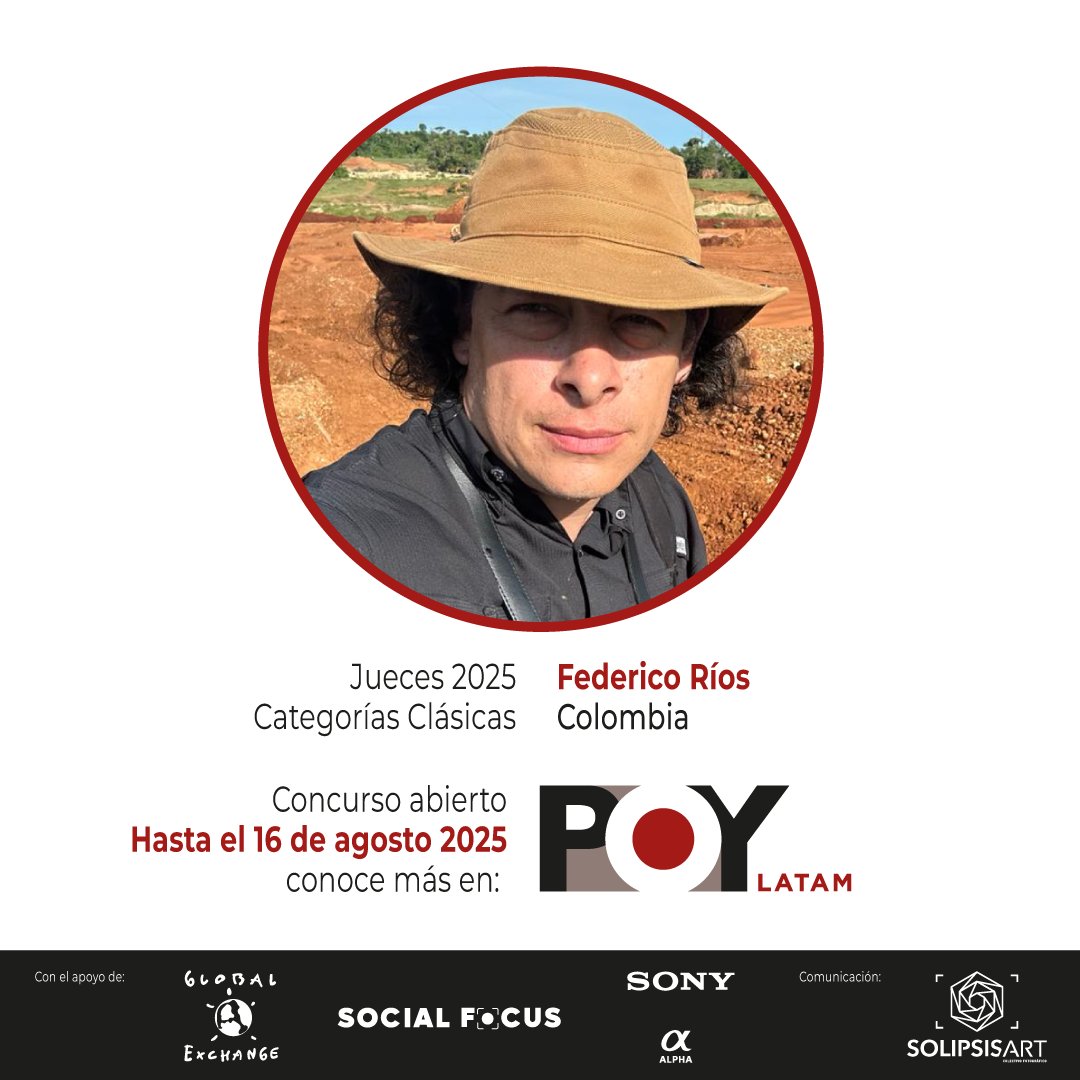 🔴 Jueces: Categorías Clásicas

📷 Federico Ríos Escobar [🇨🇴]
Fotoperiodista y colaborador de The New York Times. Ha documentado migración, conflicto y medioambiente en América Latina.  

📢 Participa hasta el 16 de agosto en: site.picter.com/poylatam-2025

Comunicación: <a href="/SolipsisArt/">SolipsisArt Ecuador</a>