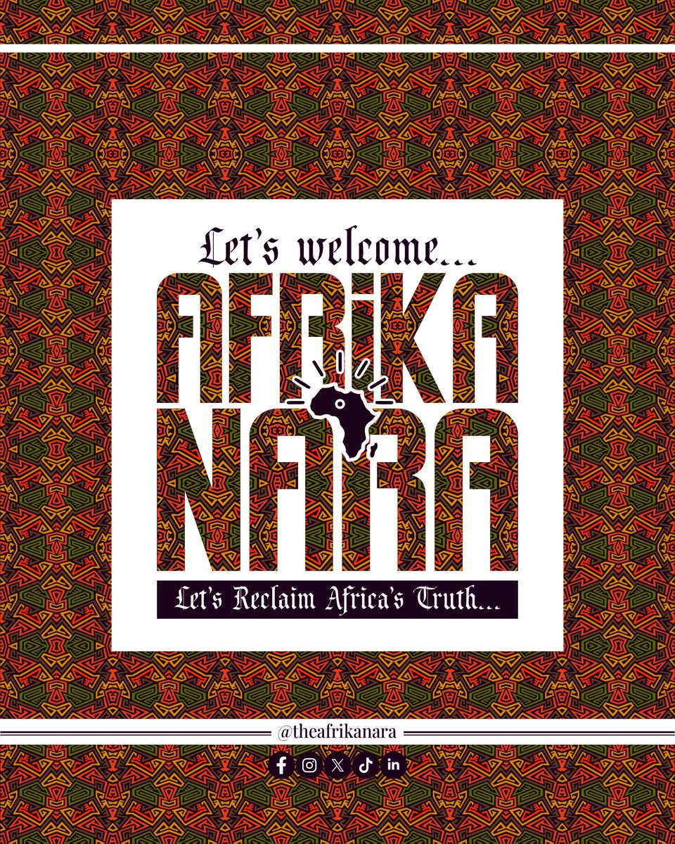 Let’s welcome AFRIKANARA.

A movement to reclaim Africa’s truth — not from anger, but from love.
Not from pity, but from pride.

We are not a crisis.
We are a continent waking up.

Africa sees herself true.

🔗 afrikanara.org
#Afrikanara #IAmNotATribe #AfricaRises
