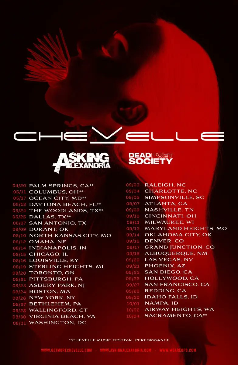 This tour is stacked with new ideas and long awaited tracks. Can’t wait for you to see it live.

🎟️🎫: getmorechevelle.com

Remember, all of our official social media accounts are listed at hrnsup.com/socialsafety or by visiting the link in our bio and clicking "Get Social."