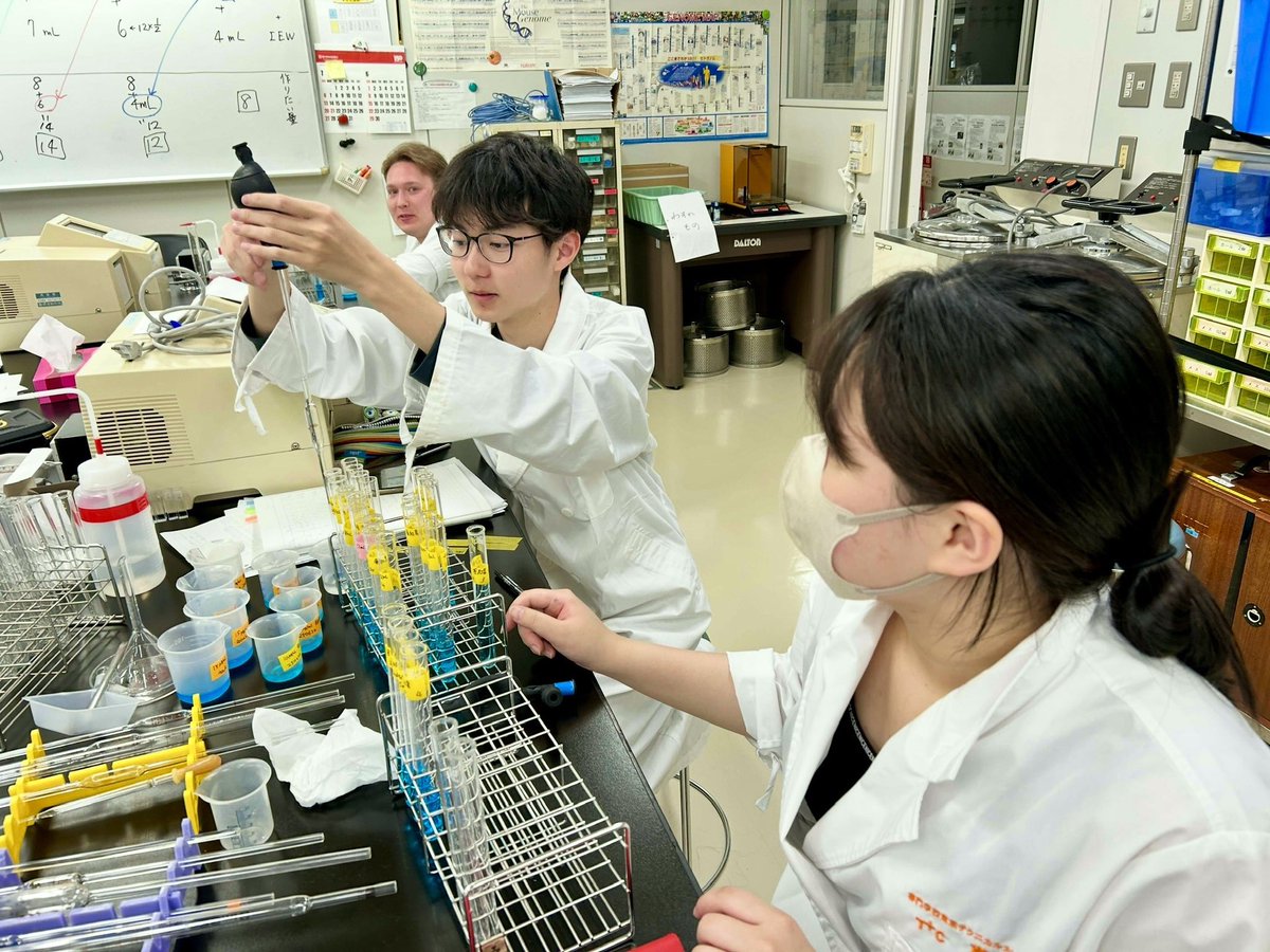 📣8月のバイオ科ブログをアップしました！
2期の授業の様子を振り返っています✨

🔬1年生は「バイオ基礎実習」
🧪2年生は「植物細胞工学実習」「酵素学実習」など、実験風景の写真もたっぷり掲載しています！

tec.ttc.ac.jp/blogs/837/

夏休み明けも、元気に頑張りましょう🍉

#バイオ科ブログ