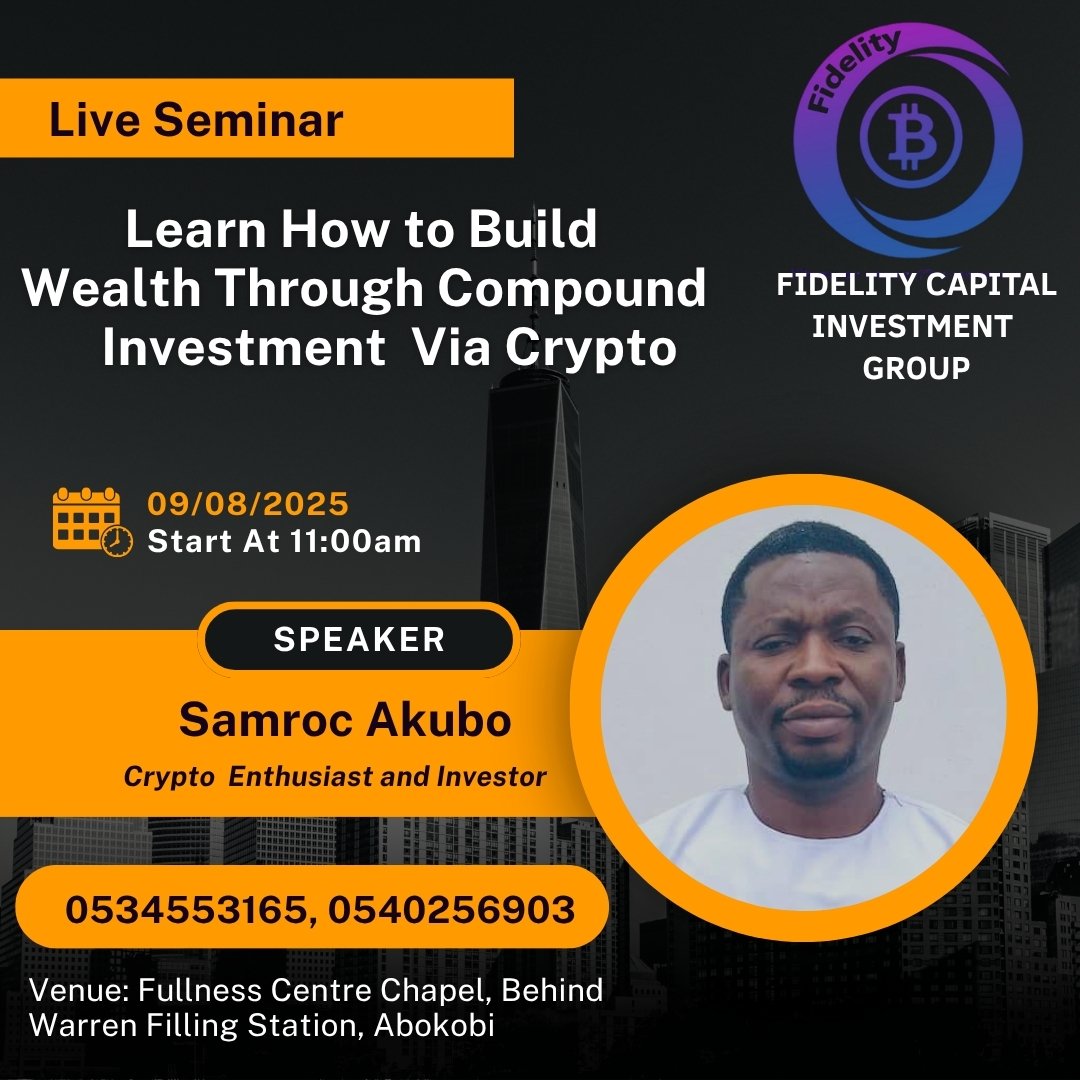 SamRoc899's tweet photo. If you are in Ghana don't miss this opportunity to take control of your financial future...Join us for an👇👇👇

- Exclusive access to expert insights
- Personalised Q&amp;A session
- Complimentary crypto investment guide

 Limited spots available, call and secure a free seat. https://t.co/fZXvhU1Def