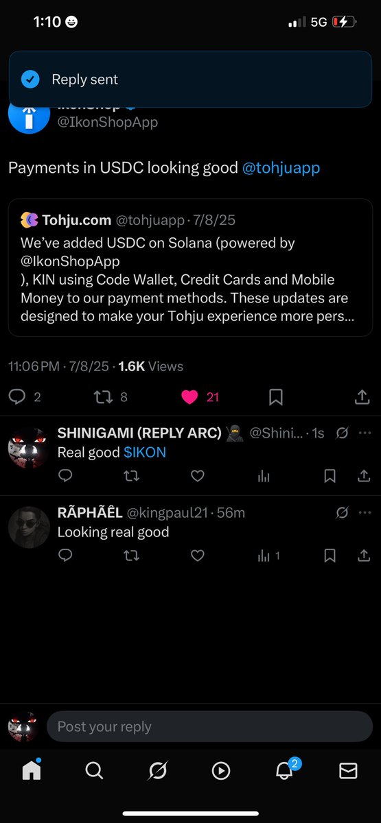 SHINIGAMI ⚔️ (@shini_ghostt1) on Twitter photo <a href="/M4Cero/">M 𒀭</a> <a href="/IkonShopApp/">IkonShop</a> <a href="/KruzSol/">Mike Kruz | Ikonshop.io</a> Followed ✅
Max engaged ✅
I just got back from the $IKON app and my word it’s astonishing!! Being able to buy things alone through crypto just by connecting my wallet ,I can get sports stuff ⚽️,merchs ,electronics like even a laptoppp!! That’s just insane and it’s safe!
Gud tek <a href="/M4Cero/">M 𒀭</a> <a href="/IkonShopApp/">IkonShop</a> <a href="/KruzSol/">Mike Kruz | Ikonshop.io</a> Followed ✅
Max engaged ✅
I just got back from the $IKON app and my word it’s astonishing!! Being able to buy things alone through crypto just by connecting my wallet ,I can get sports stuff ⚽️,merchs ,electronics like even a laptoppp!! That’s just insane and it’s safe!
Gud tek