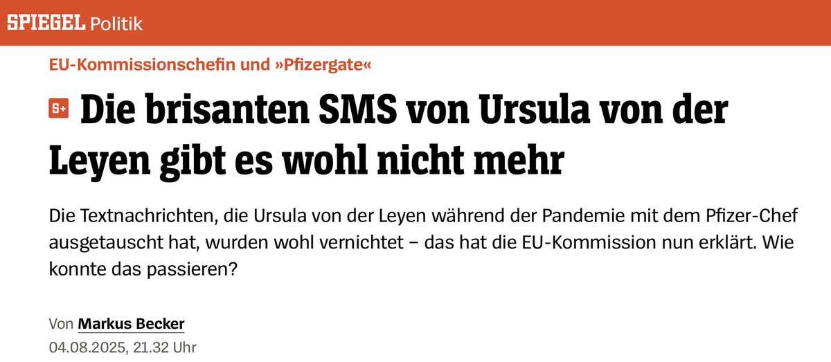 mz_storymakers's tweet image. Was für eine korrupte Mischpoke! #EU #PfizerGate #Aufarbeitung #RichtigErinnern  spiegel.de/politik/deutsc…