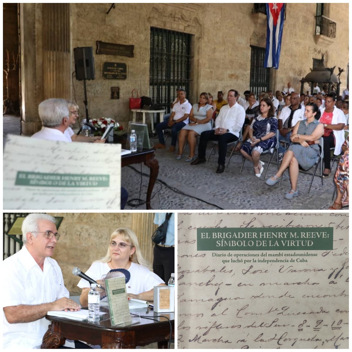 Ministerio de Salud Pública de Cuba (@minsapcuba) on Twitter photo 📚🇨🇺 En #LaHabana se presentó el libro "El Brigadier Henry Reeve: Símbolo de la virtud", homenaje al joven mambí estadounidense.
✅️Asistieron <a href="/BYuniaky/">Yuniasky Crespo Baquero.</a>; <a href="/japortalmiranda/">José Angel Portal Miranda</a>; Michael Cabrera, director de <a href="/unidad_central/">Unidad Central de Cooperación Médica</a>
#CubaViveEnSuHistoria #20AniversarioHenryReeve 📚🇨🇺 En #LaHabana se presentó el libro "El Brigadier Henry Reeve: Símbolo de la virtud", homenaje al joven mambí estadounidense.
✅️Asistieron <a href="/BYuniaky/">Yuniasky Crespo Baquero.</a>; <a href="/japortalmiranda/">José Angel Portal Miranda</a>; Michael Cabrera, director de <a href="/unidad_central/">Unidad Central de Cooperación Médica</a>
#CubaViveEnSuHistoria #20AniversarioHenryReeve