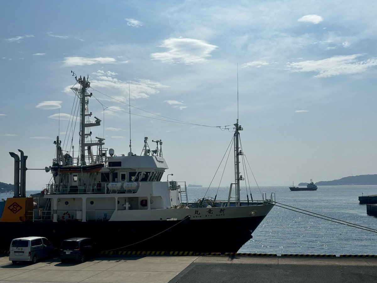 令和7年8月5日、今日の横須賀新港ふ頭のようすです。
現在31℃、大変な暑さです。日差しも風も熱いので、海水が冷たくなさそうな感じさえします。