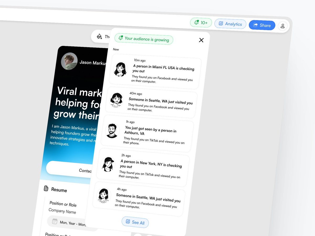 See your analytics as notifications

Soon 👀