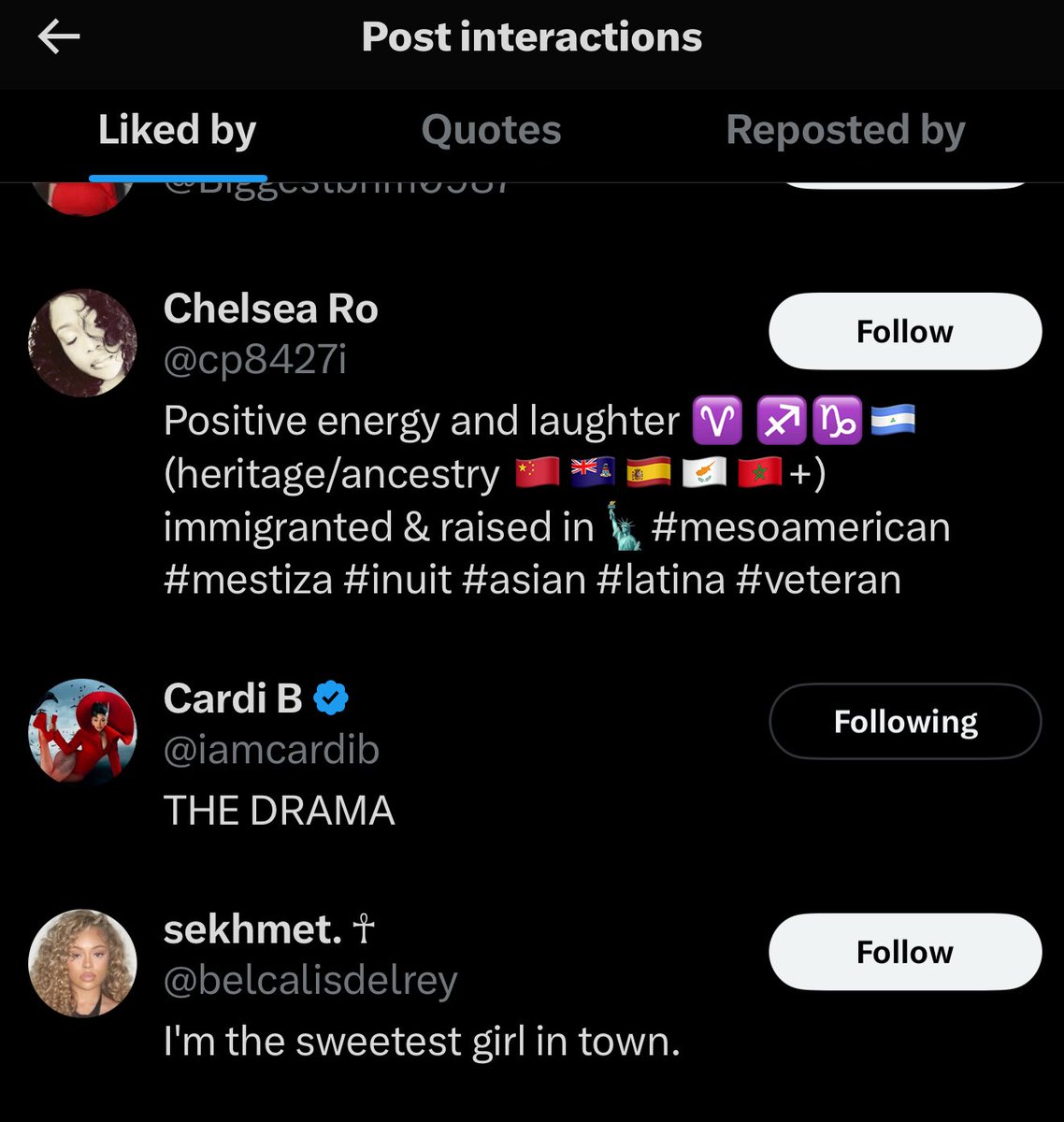 CARDI LIKED?!?! 😭💜 oh y’all never gon hear the end of this