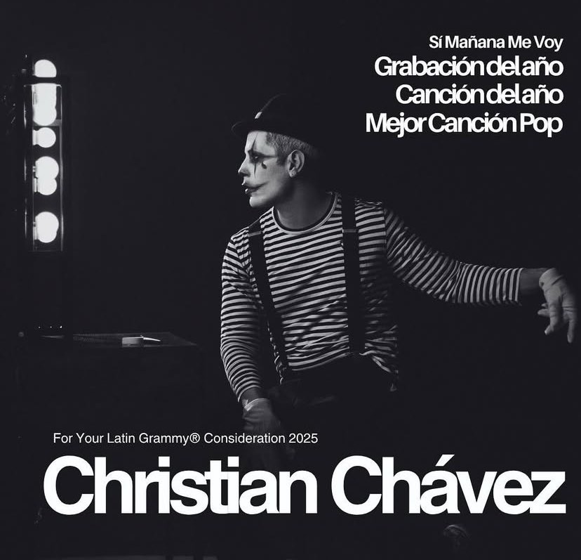 christianchzbr's tweet image. 🏆 | “Si Mañana Me Voy” de Christian Chávez foi inscrita para considerações do @LatinGRAMMYs 2025, nas categorias de “Gravação do Ano”, “Melhor Canção Pop” e “Canção do Ano”
Estamos na torcida, @christiancha!
