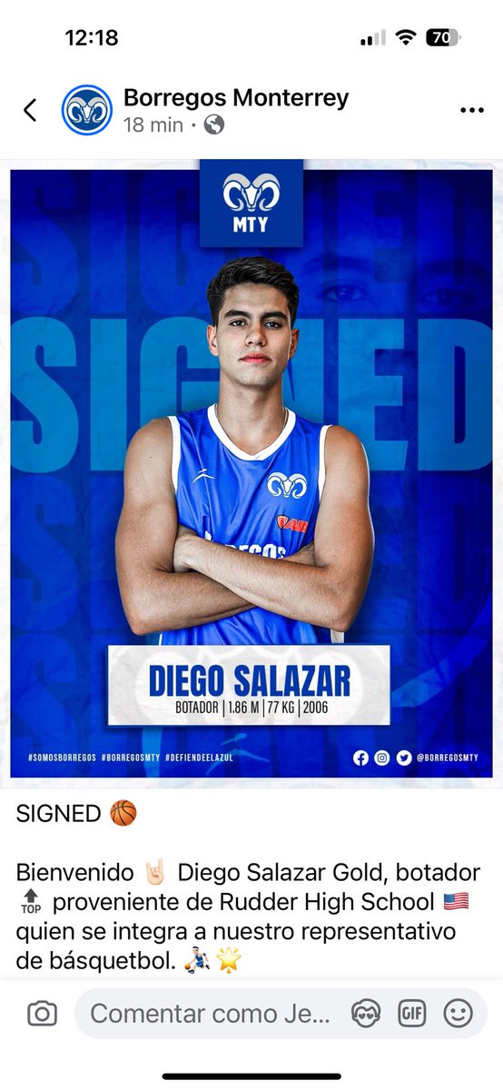 Rudder Basketball (@ruddernationtx) on Twitter photo Congrats & good luck on your upcoming basketball career at Tec de Monterrey! Do big things for the Wild Rams!!
<a href="/RudderSports/">RudderSports</a> <a href="/RudderHS_BISD/">Rudder High School</a> <a href="/BryanISDSports/">Bryan ISD Athletics</a> <a href="/TheJakeWeese/">Jake Weese</a> <a href="/GCarrabineBryan/">Ginger Carrabine</a> <a href="/kbtxsports/">KBTX Sports</a> <a href="/BrazosSports/">BrazosSports</a> Congrats & good luck on your upcoming basketball career at Tec de Monterrey! Do big things for the Wild Rams!!
<a href="/RudderSports/">RudderSports</a> <a href="/RudderHS_BISD/">Rudder High School</a> <a href="/BryanISDSports/">Bryan ISD Athletics</a> <a href="/TheJakeWeese/">Jake Weese</a> <a href="/GCarrabineBryan/">Ginger Carrabine</a> <a href="/kbtxsports/">KBTX Sports</a> <a href="/BrazosSports/">BrazosSports</a>