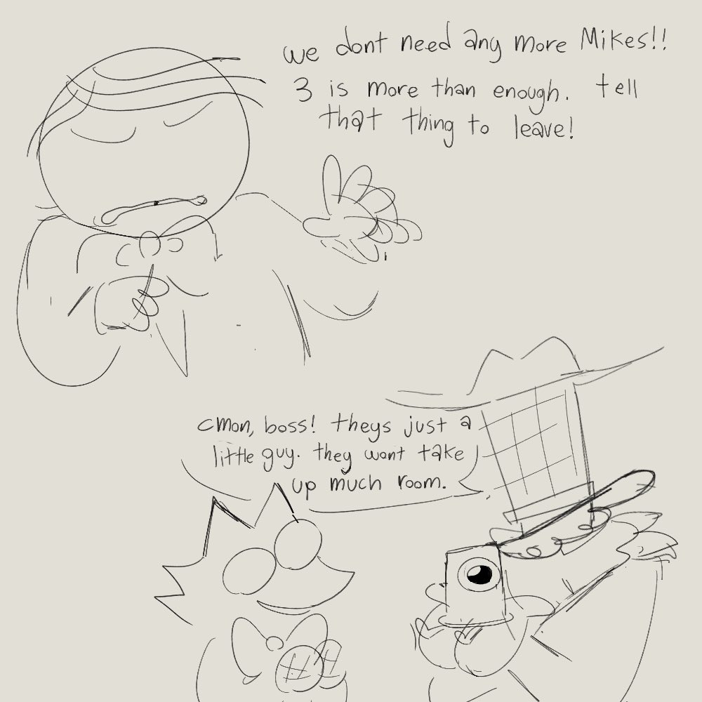 mike oc or  soemthing I DONT KNO . after being recruited to castletown they join the mikes. they dont know who tenna is and they dont care about who the real mike may be, they just wanna have fun 
#deltarune