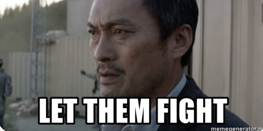 Me watching Shemus and Rusev being broken up by backstage personnel.

#WWERaw