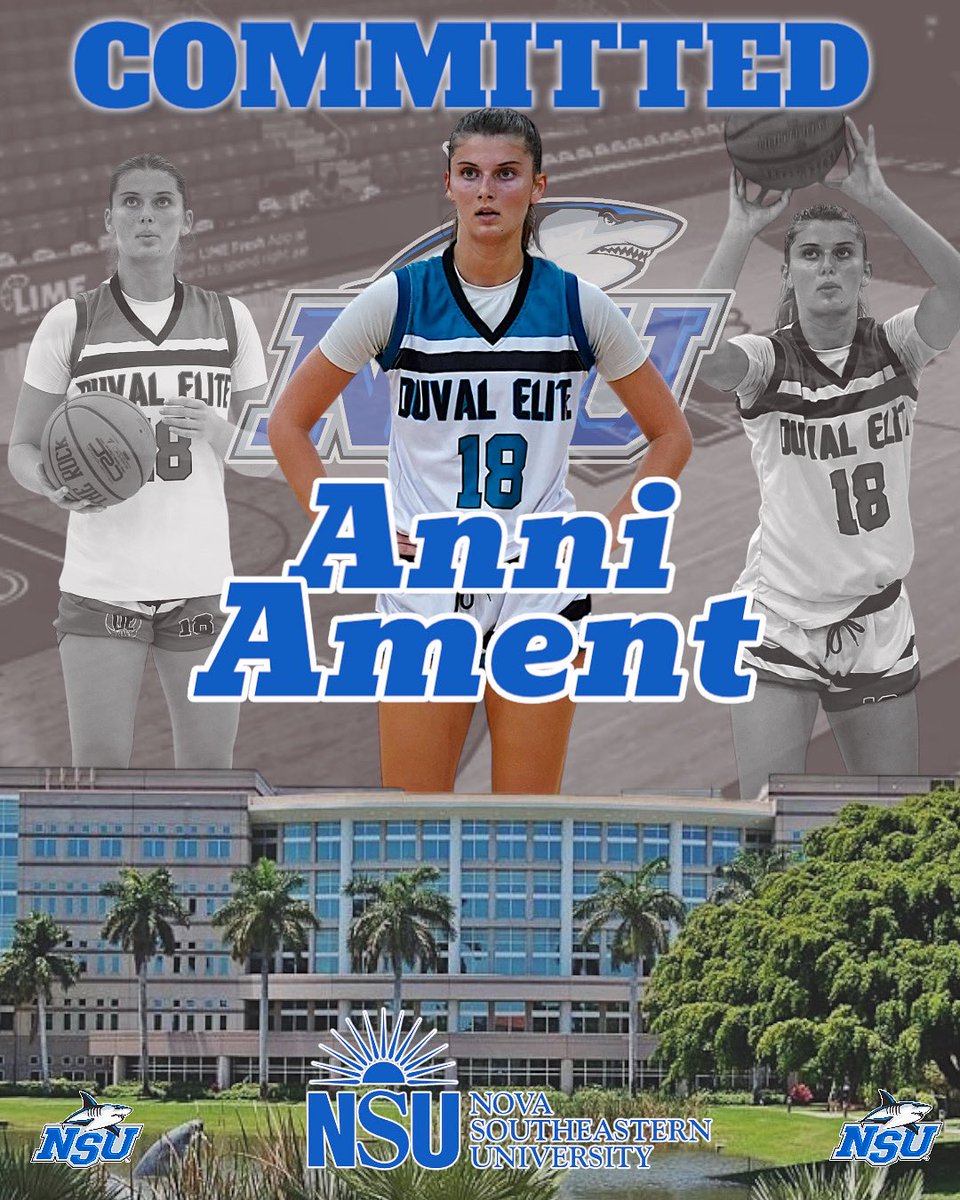 Anni Ament (@anniament) on Twitter photo I am beyond blessed and excited to announce my commitment to Nova Southeastern University to continue my academic and athletic journey at the next level! GO SHARKS🦈🦈 #sharknation #AGTG I am beyond blessed and excited to announce my commitment to Nova Southeastern University to continue my academic and athletic journey at the next level! GO SHARKS🦈🦈 #sharknation #AGTG