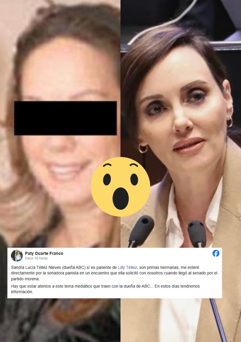 🔴 SOCIA DE GUARDERÍA ABC DETENIDA EN EU ES PRIMA HERMANA DE LILLY TÉLLEZ

Sandra Lucía Téllez Nieves, copropietaria de la Guardería ABC, fue detenida en Estados Unidos por la Interpol. La activista Patricia Duarte Franco, madre de una de las víctimas, confirmó que Téllez es