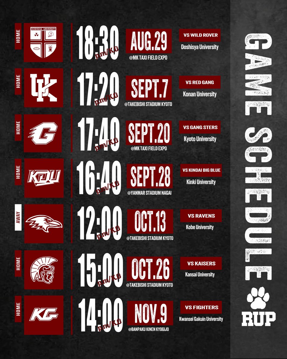 2025 Panthers Autumn Game Schedule🐾