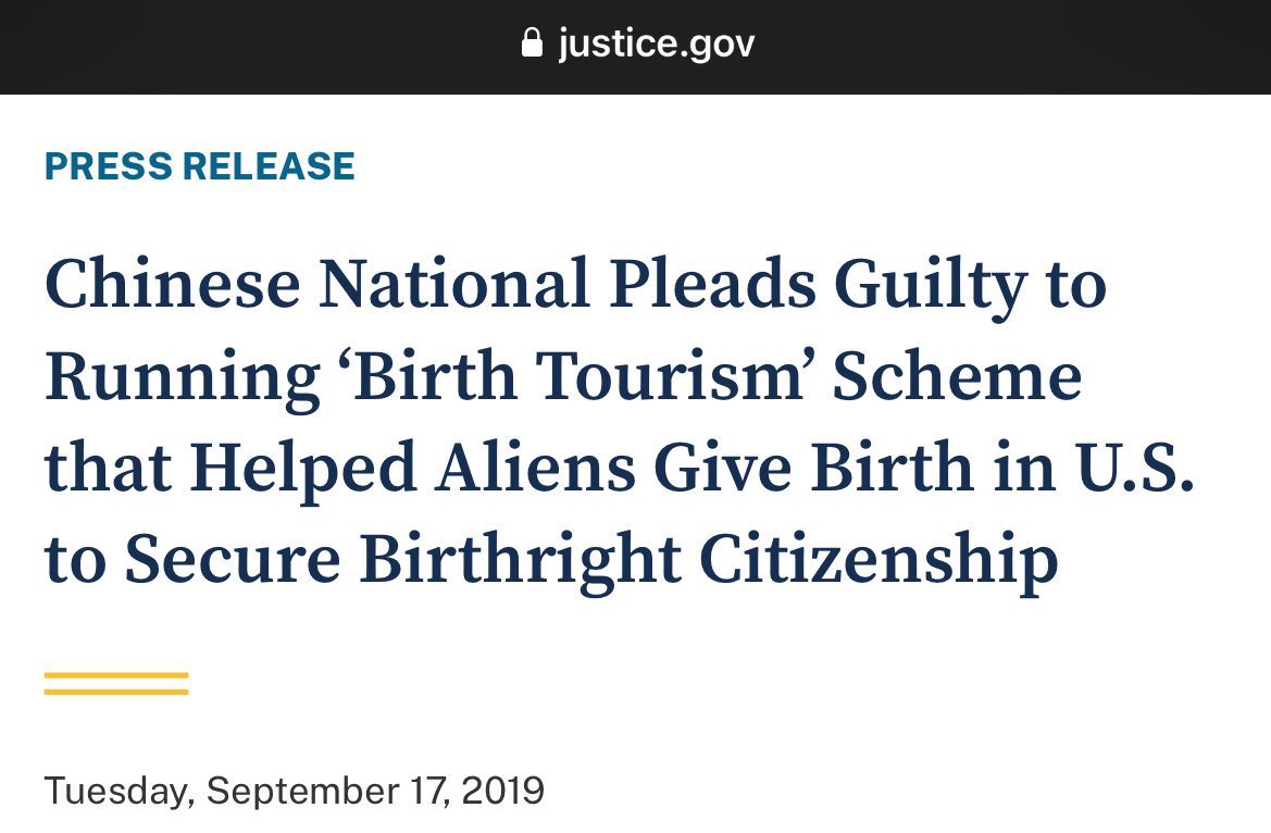 Birthright Citizenship must end.

It was meant for former slaves in the 1860s.

It clearly doesn’t work in the modern world when people from around the globe can cross oceans in hours and produce American citizens.