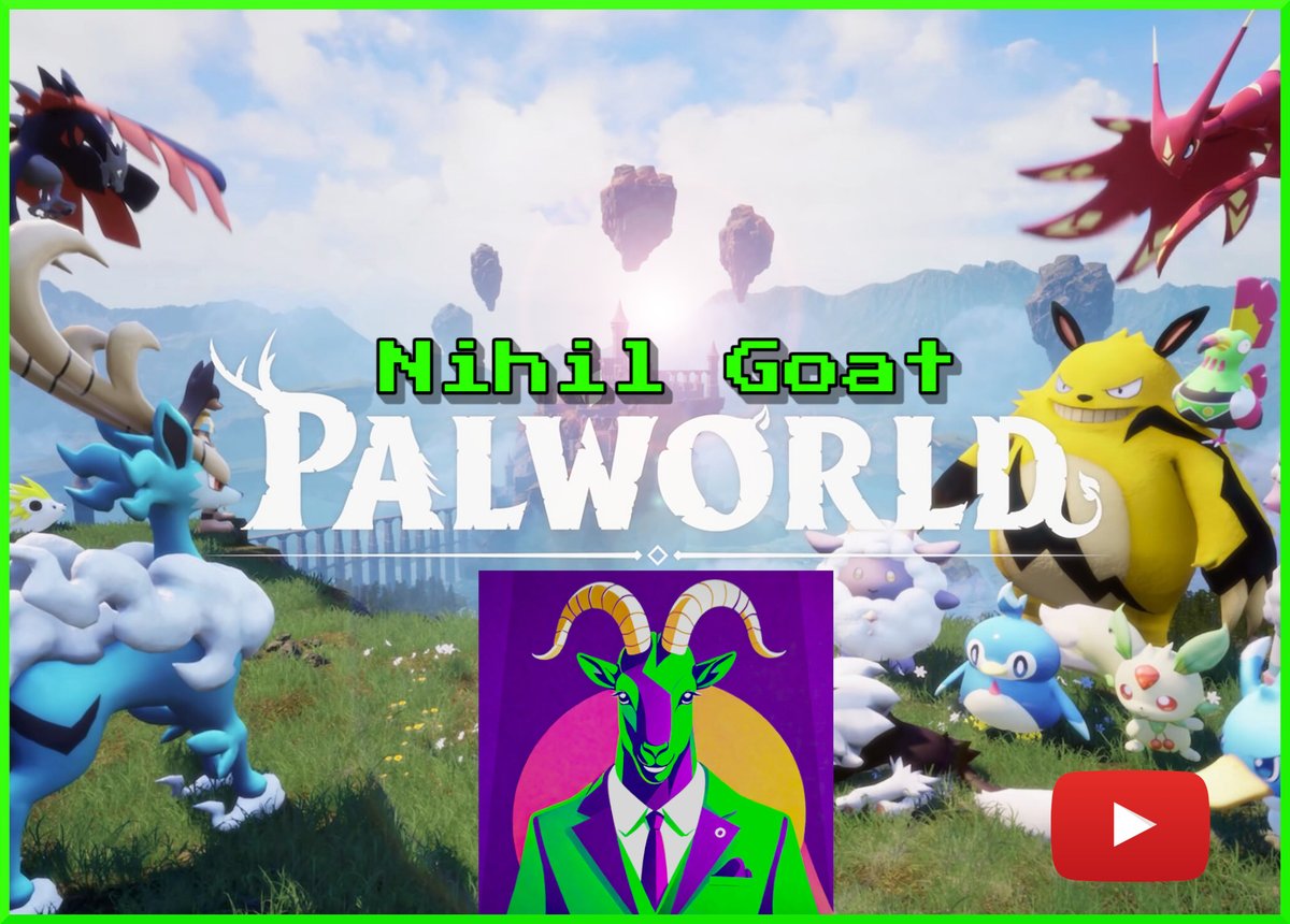 NihilGoat's tweet photo. TIME TO FINALLY EXPLORE FEYBREAK!!! What I got to see of it last night was AWESOME and I need more!! More Palworld tonight, Come check it out!!!
#Twitch #YouTube #streamer #gaming #palworld #feybreak #steam #fyp #pocketpair https://t.co/moe5Qh4qmp