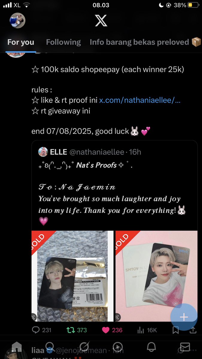 pljastipbys's tweet photo. @nathaniaellee done yaa kaa, wml! terima kasiih https://t.co/M86vMC5QqC