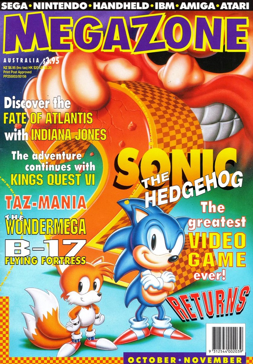XRPee1983's tweet photo. Unleashing pure 90s gaming nostalgia with Sonic the Hedgehog and Tails on this classic MEGAZONE cover! 

#SonicTheHedgehog #SEGA #RetroGaming #90s #VideoGames #Megazone https://t.co/8046Vihx8I