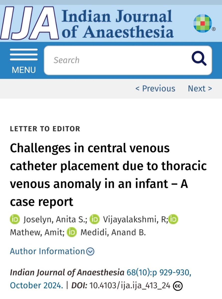 Dr Rakesh Garg AIIMS New Delhi (@drrakeshgarg8) on Twitter photo ✍️Read (IJA)
DOI: 10.4103/ija.ija_413_24
✅Click to read
journals.lww.com/ijaweb/fulltex…
PMID: 39449836; PMCID: PMC11498266.
pubmed.ncbi.nlm.nih.gov/39449836/
#IJA #Indian_J_Anaesth
Dr Rakesh Garg, Editor-in-Chief, IJA; Professor, AIIMS, New Delhi, India; E-mail: drrgarg@hotmail.com ✍️Read (IJA)
DOI: 10.4103/ija.ija_413_24
✅Click to read
journals.lww.com/ijaweb/fulltex…
PMID: 39449836; PMCID: PMC11498266.
pubmed.ncbi.nlm.nih.gov/39449836/
#IJA #Indian_J_Anaesth
Dr Rakesh Garg, Editor-in-Chief, IJA; Professor, AIIMS, New Delhi, India; E-mail: drrgarg@hotmail.com