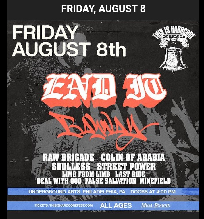 Day 1 of TIHC 2025 coming up this Friday! A few tickets and two days passes left thisishardcorefest.com
