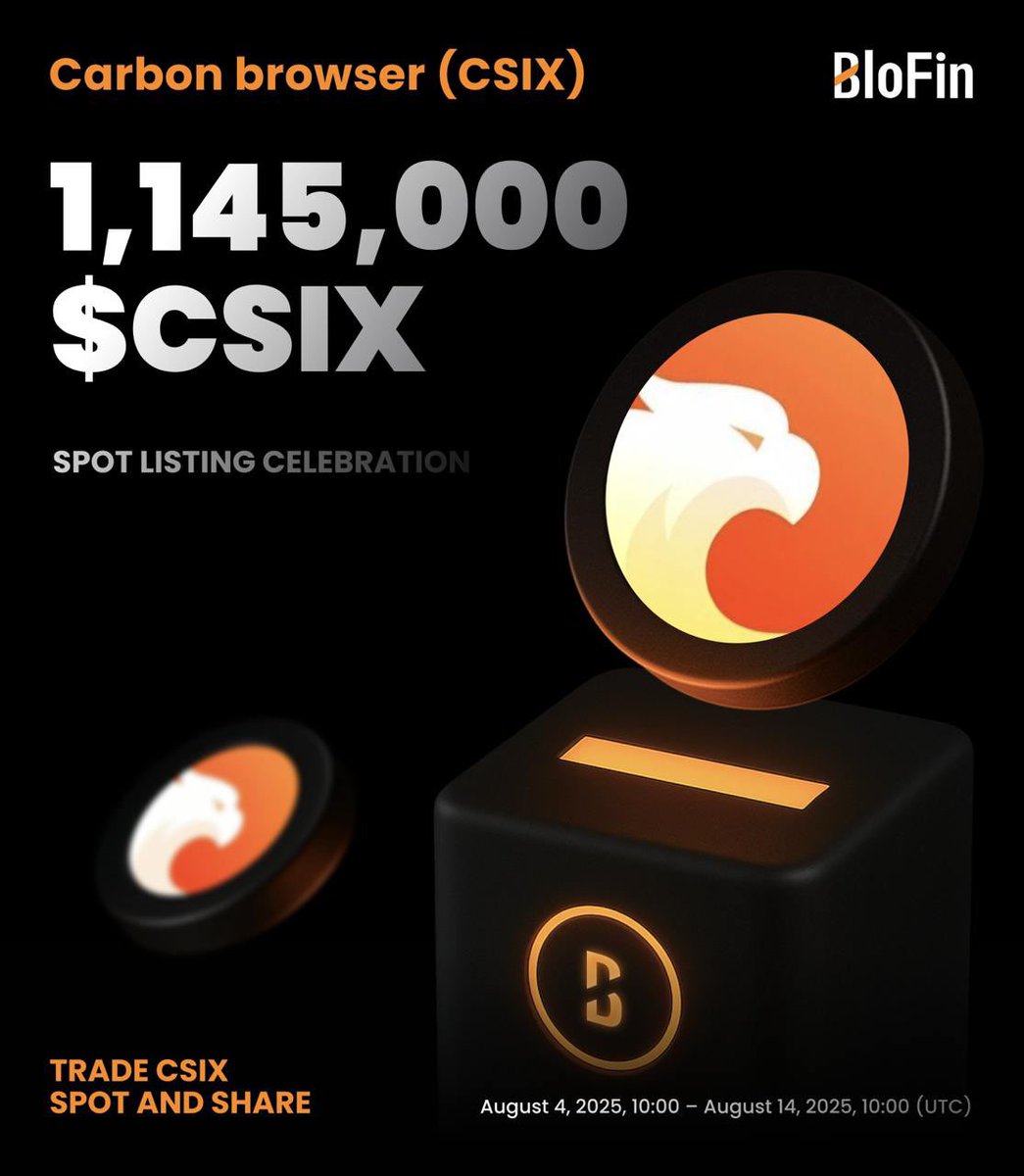 THE PITBULL-CRYPTO🦴 (@cryptopitbull9) on Twitter photo Hello Bulls🦴
#BloFinSpot will list $CSIX
<a href="/trycarbonio/">Carbon Browser</a>
Users can trade to stand a chance to share in a 1.145M CSIX prize pool:
blofin.com/activity/regul…
Claim your 20 USDT Futures bonus:
Follow
<a href="/BloFin_Official/">BloFin Exchange</a>
RT + @ 3 friends
Send the link + UID: Hello Bulls🦴
#BloFinSpot will list $CSIX
<a href="/trycarbonio/">Carbon Browser</a>
Users can trade to stand a chance to share in a 1.145M CSIX prize pool:
blofin.com/activity/regul…
Claim your 20 USDT Futures bonus:
Follow
<a href="/BloFin_Official/">BloFin Exchange</a>
RT + @ 3 friends
Send the link + UID: