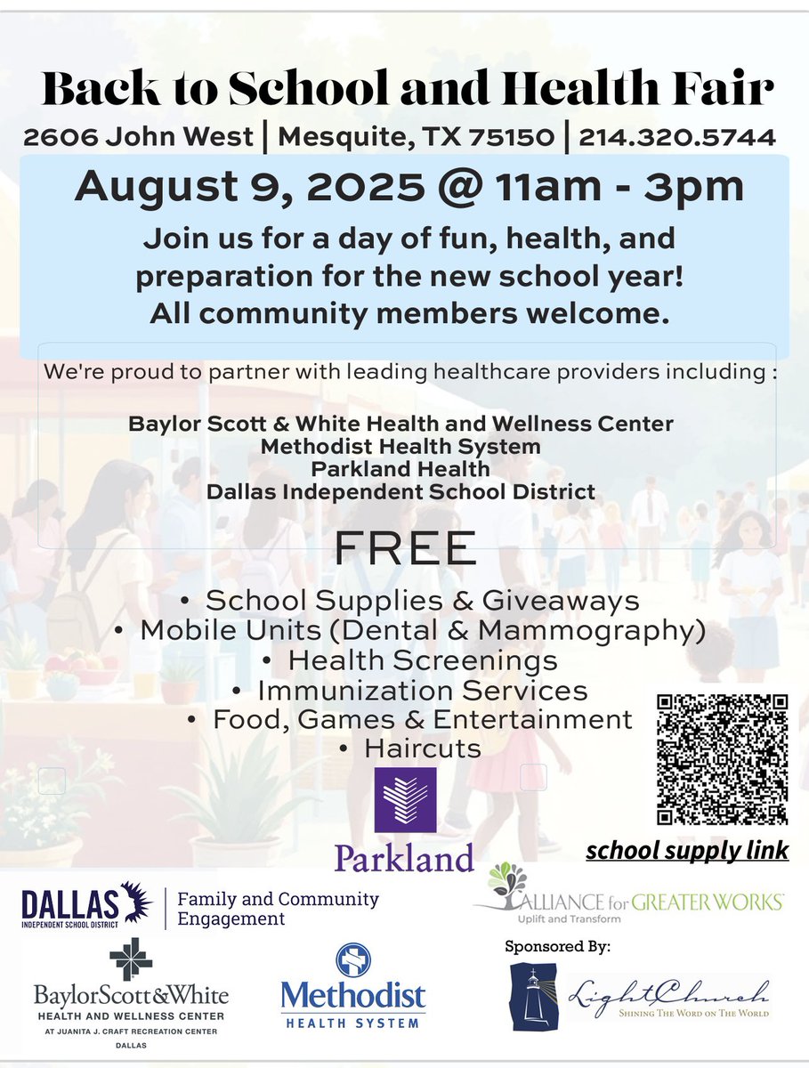 SSConner Library (@ssconnerlibrary) on Twitter photo Back to school fair <a href="/ConnerCubsDISD/">S.S. Conner Elementary</a>! Don’t miss out on school supplies, health screenings, food and games on Saturday, August 9th. <a href="/DallasISDSupt/">Dr. Stephanie S. Elizalde</a> <a href="/dallasschools/">Dallas ISD</a> Back to school fair <a href="/ConnerCubsDISD/">S.S. Conner Elementary</a>! Don’t miss out on school supplies, health screenings, food and games on Saturday, August 9th. <a href="/DallasISDSupt/">Dr. Stephanie S. Elizalde</a> <a href="/dallasschools/">Dallas ISD</a>