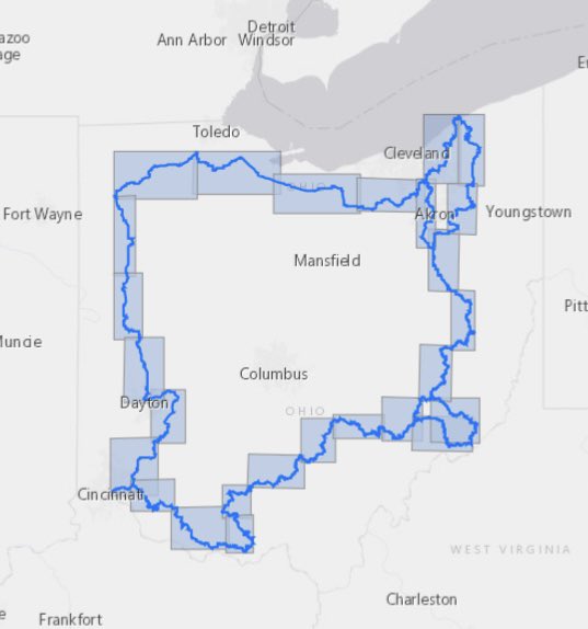 snowset's tweet photo. About 1,000 people thru-hike the Appalachian Trail every year.  And at least half as many hike the Pacific Crest.    

But the Buckeye Trail averages maybe 1 completion a year.

I mean who wouldn't want to be THE guy who completed the 1,444 mile Ohio shaped loop hike around Ohio? https://t.co/4GpImikXGi