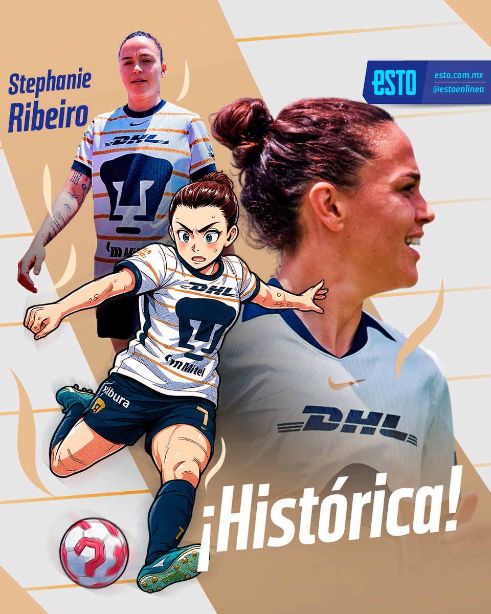 Ruge más fuerte que nunca. 👊🐾🔥

El Estadio Olímpico Universitario fue testigo de otro capítulo legendario: Stephanie Ribeiro anotó su gol 61 con Pumas y ya forma parte del Top 10 de máximos anotadores del club. 

¡Qué privilegio verla jugar con esta camiseta! ⚽️