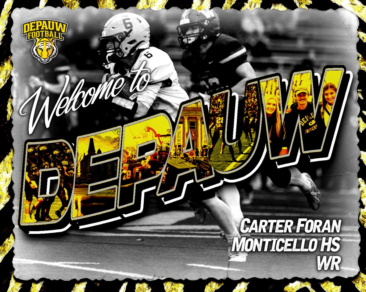 Welcome to the Castle,
<a href="/carter_foran/">Carter Foran</a>!
#TigerPride | #TeamDePauw