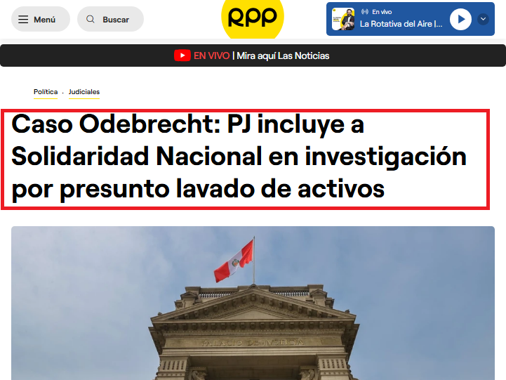 luchi_alarcon20's tweet photo. @canalN_ ¡Como que no! @Renovacion_Peru antes #SolidaridadNacional está investigado por caso #Odebrecht https://t.co/Qm39s5MOFU