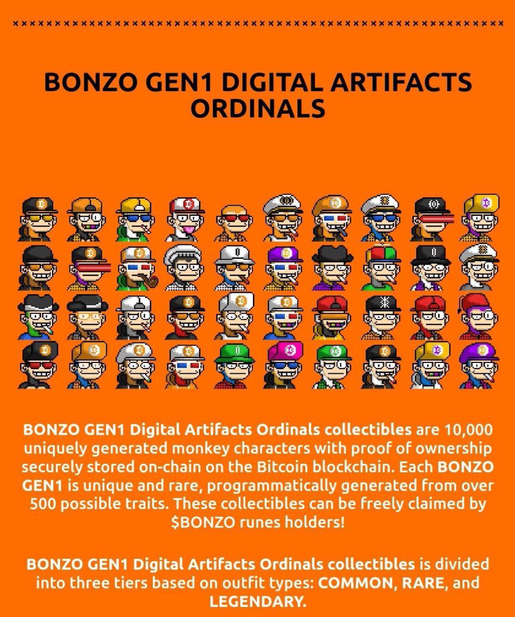 Dnmaxice's tweet photo. 🎭 10,000 monkey cultists
🔒 Inscribed on Bitcoin
🧬 500+ trait combos
⚡ Bonzo supply runes 10 M
1 Baxs Get allocation Bonzo Ordinals.  GEN1 BONZO is your digital identity in the Bitcoin jungle.
Suit up — before it’s too late.
@bonzotribe
#BonzoTribe #Ordinals #DigitalArtifacts https://t.co/rnypjqfASu