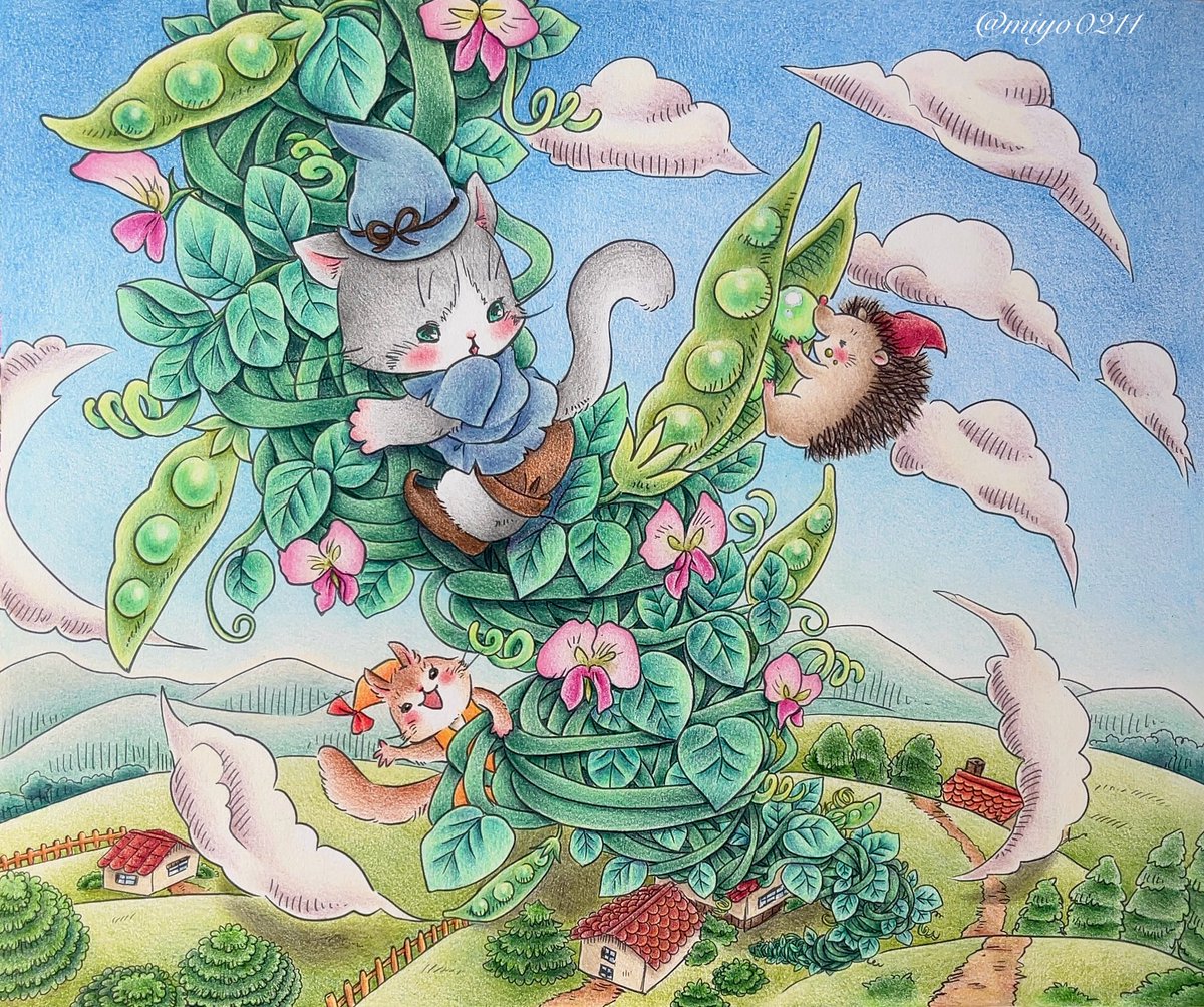 #ときめく塗り絵シリーズ 
#森の小さな仲間たちとおとぎ話を巡る旅 
#小林さゆり　<a href="/kobasayu/">小林さゆり(イラストレーター)</a> 
#インプレス #塗り絵　#ぬりえ　#大人の塗り絵　#コロリアージュ