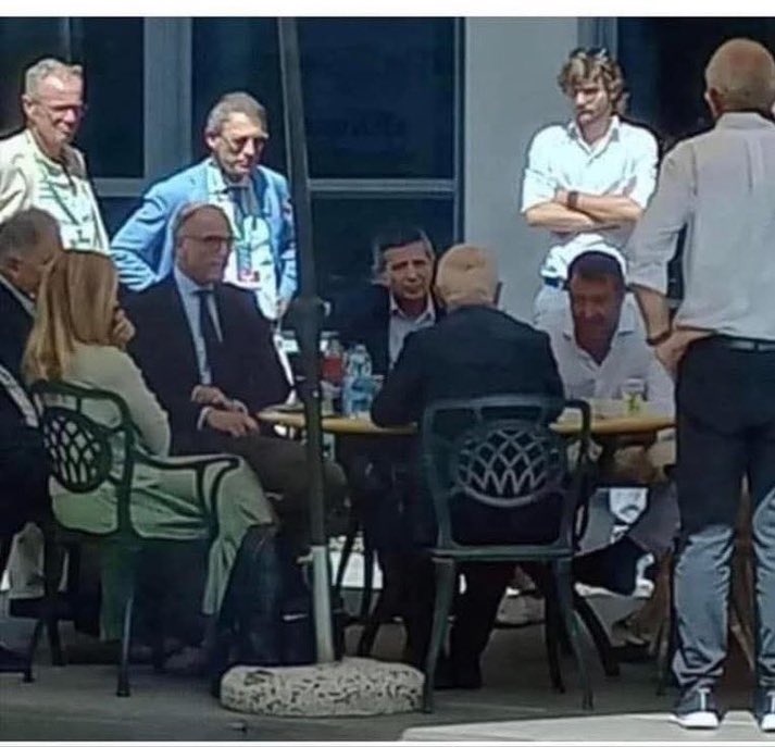 #Meloni and #Salvini sitting with the Rothschilds (Aspen in meeting) !!