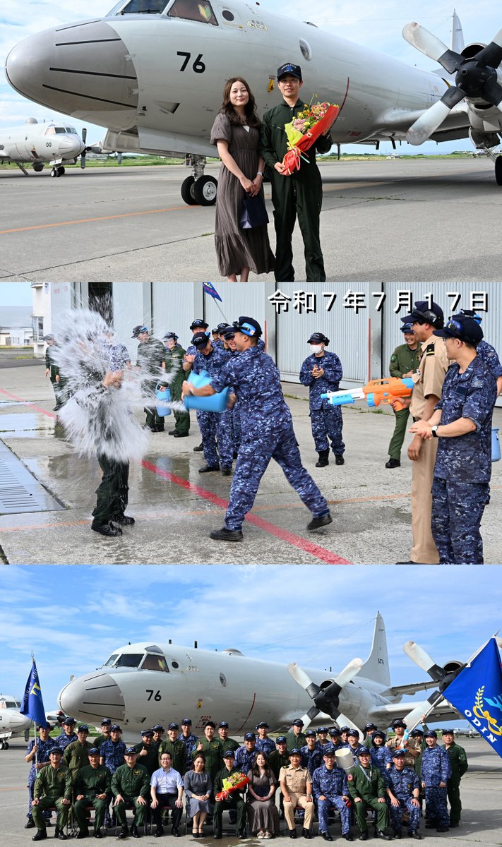 jmsdf_2aw's tweet image. 第2航空隊で4名の新たな機長が誕生しました
(`・ω・´)ゞ
初機長フライト終了後は
家族や多くの隊員から祝福を受けました🎉
歓喜に満ちたセレモニーでした🎊
それぞれの写真をクリック👈してみてね
#P3C #海自八戸 #海上自衛隊 #八戸航空基地 #初機長 #JMSDF