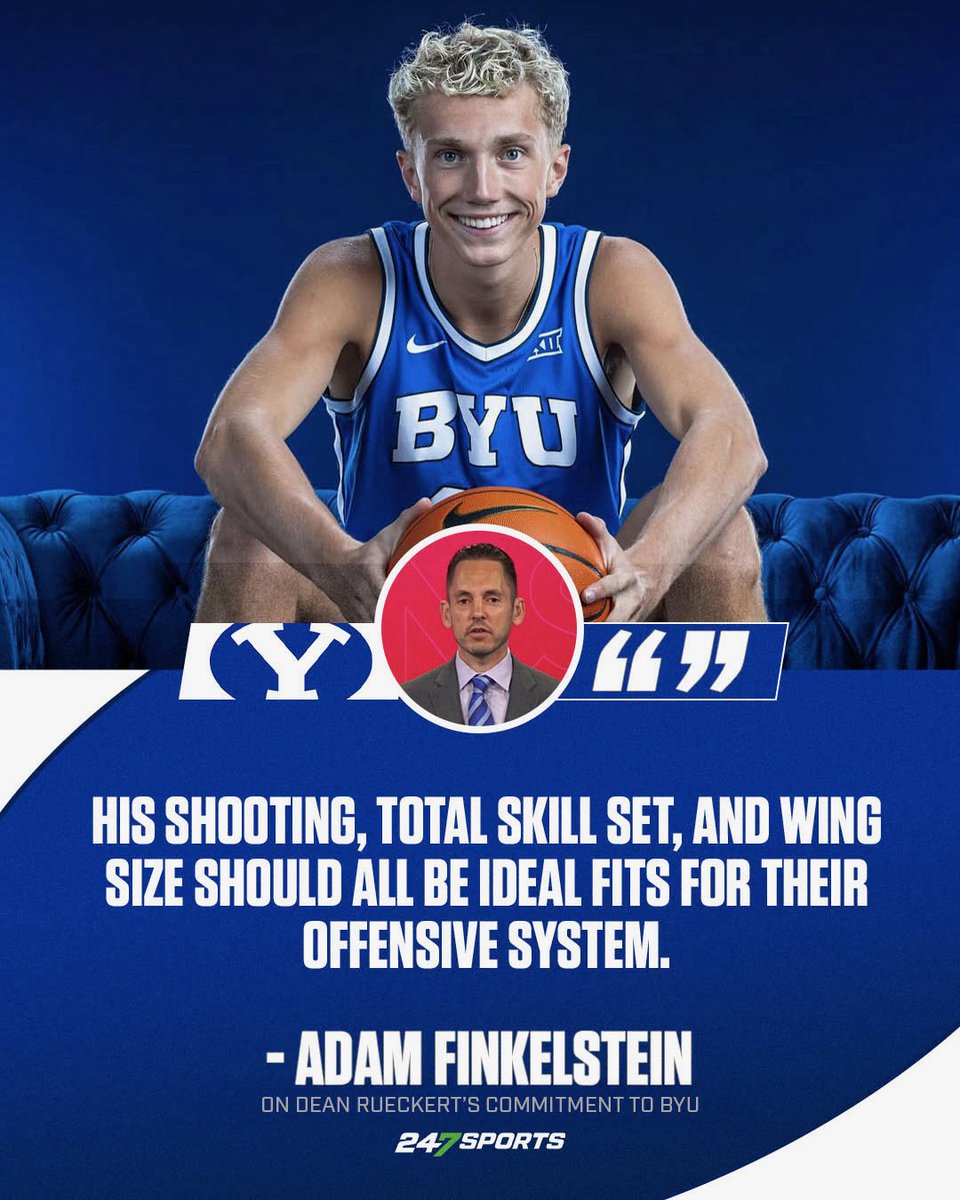 Scouting Dean Rueckert and his fit at BYU. 247sports.com/college/basket…