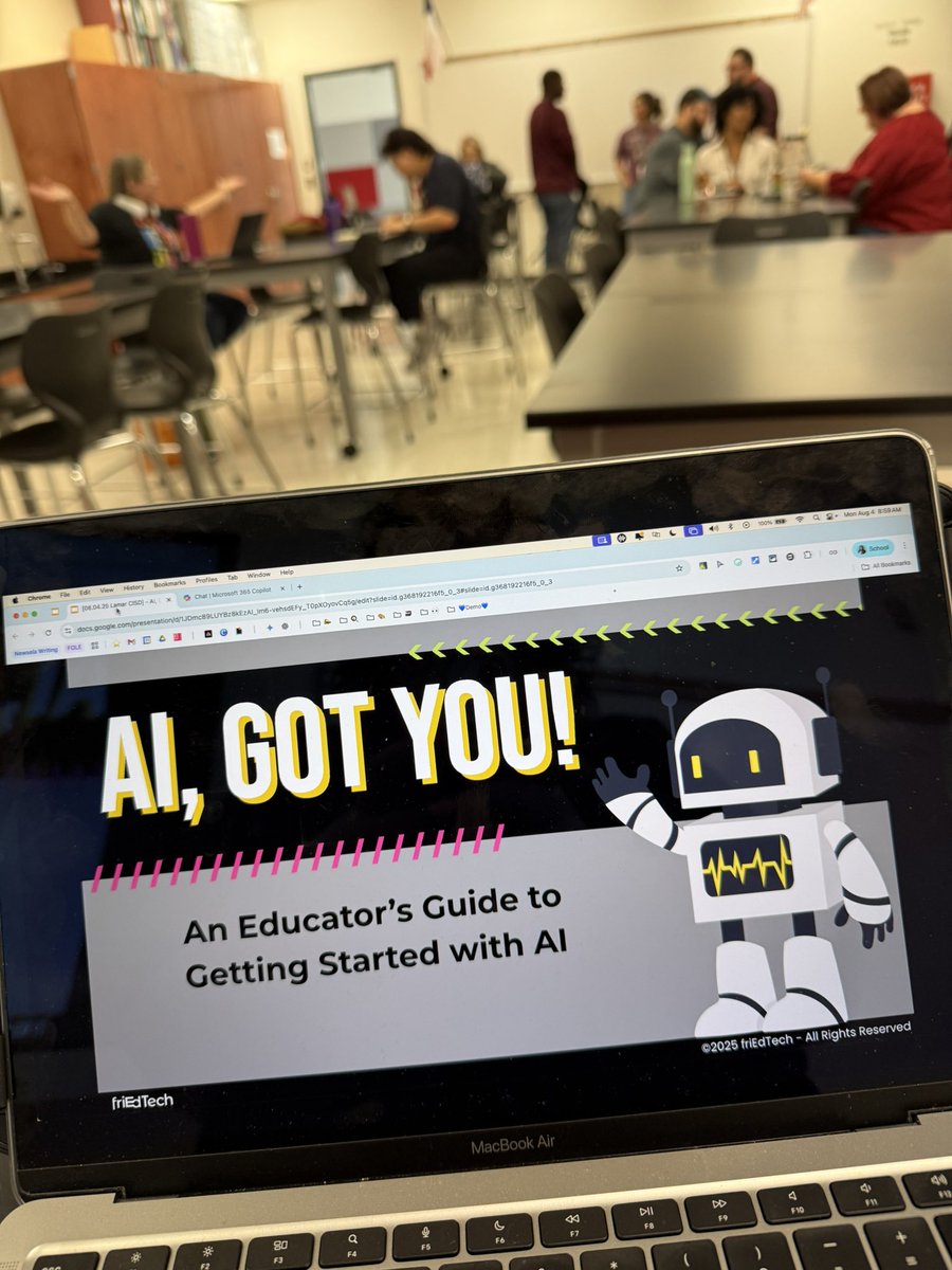 Lori Roberts (@edtechlori) on Twitter photo Felt like I was back in the classroom today! Presented our AI Got You session 6 times in a rowโฆby the end I couldnโt remember what I had already said and if my jokes were still landing ๐ Thanks for a great day of learning <a href="/LamarCISD/">Lamar CISD</a> & <a href="/pwagnerlcisd/">Paul Wagner</a>! #friedtech #friedfan Felt like I was back in the classroom today! Presented our AI Got You session 6 times in a rowโฆby the end I couldnโt remember what I had already said and if my jokes were still landing ๐ Thanks for a great day of learning <a href="/LamarCISD/">Lamar CISD</a> & <a href="/pwagnerlcisd/">Paul Wagner</a>! #friedtech #friedfan