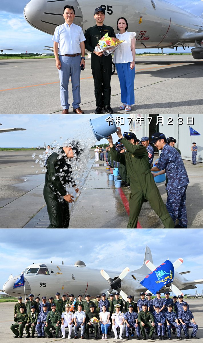 jmsdf_2aw's tweet image. 第2航空隊で4名の新たな機長が誕生しました
(`・ω・´)ゞ
初機長フライト終了後は
家族や多くの隊員から祝福を受けました🎉
歓喜に満ちたセレモニーでした🎊
それぞれの写真をクリック👈してみてね
#P3C #海自八戸 #海上自衛隊 #八戸航空基地 #初機長 #JMSDF