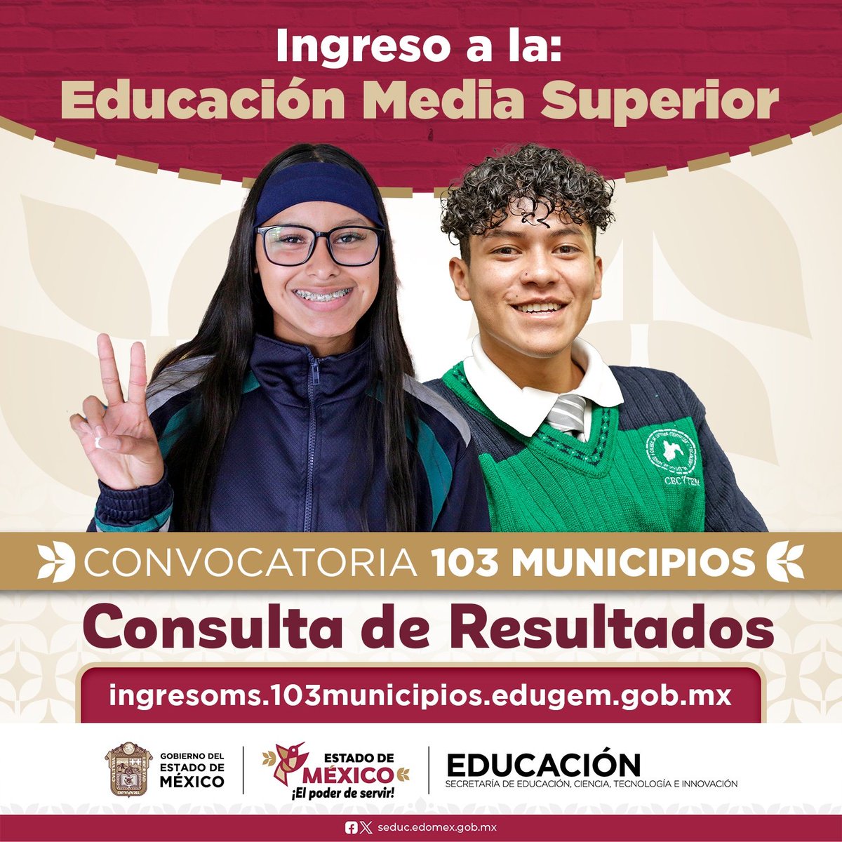 2_metepec's tweet photo. 📢 ¡Llegó el momento!
Si participaste en la convocatoria de #103Municipios para #EducaciónMediaSuperior en el Edoméx, ya puedes consultar tu resultado aquí 👉 https://t.co/G0gzCALyTJ
🖨️ Imprime tu formato de asignación y completa tu inscripción. https://t.co/mJMsclY5Nf