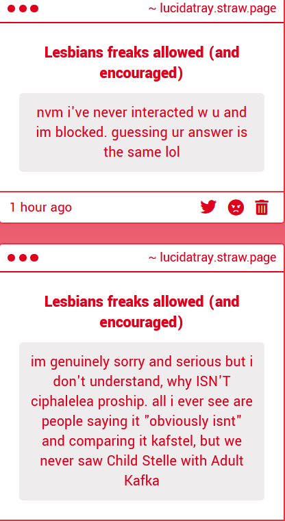 Atray_Lucid's tweet photo. No idea who this is, ig you can send your @ next time so I check, but if you were going around calling ciphlaea 'mom and daughter' under every single post then yes I'm not surprised.

As for why ok I'll bite even if idk if you'll see this or take the time to read it but (cont) https://t.co/Rm4HHntPyn