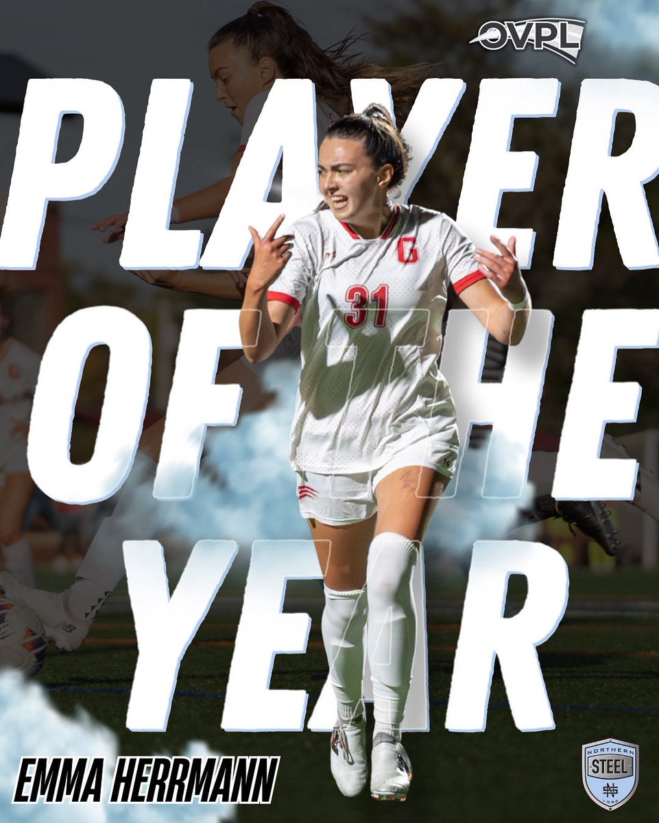 Double honors for Northern Steel! 🏆

Blair Gerlach earns his second straight OVPL Coach of the Year award. Emma Herrmann named OVPL Player of the Year in her debut season.

Back-to-back titles and undefeated summers! 💪⚽️

#OVPL #SteelStrong #CoachOfTheYear #PlayerOfTheYear