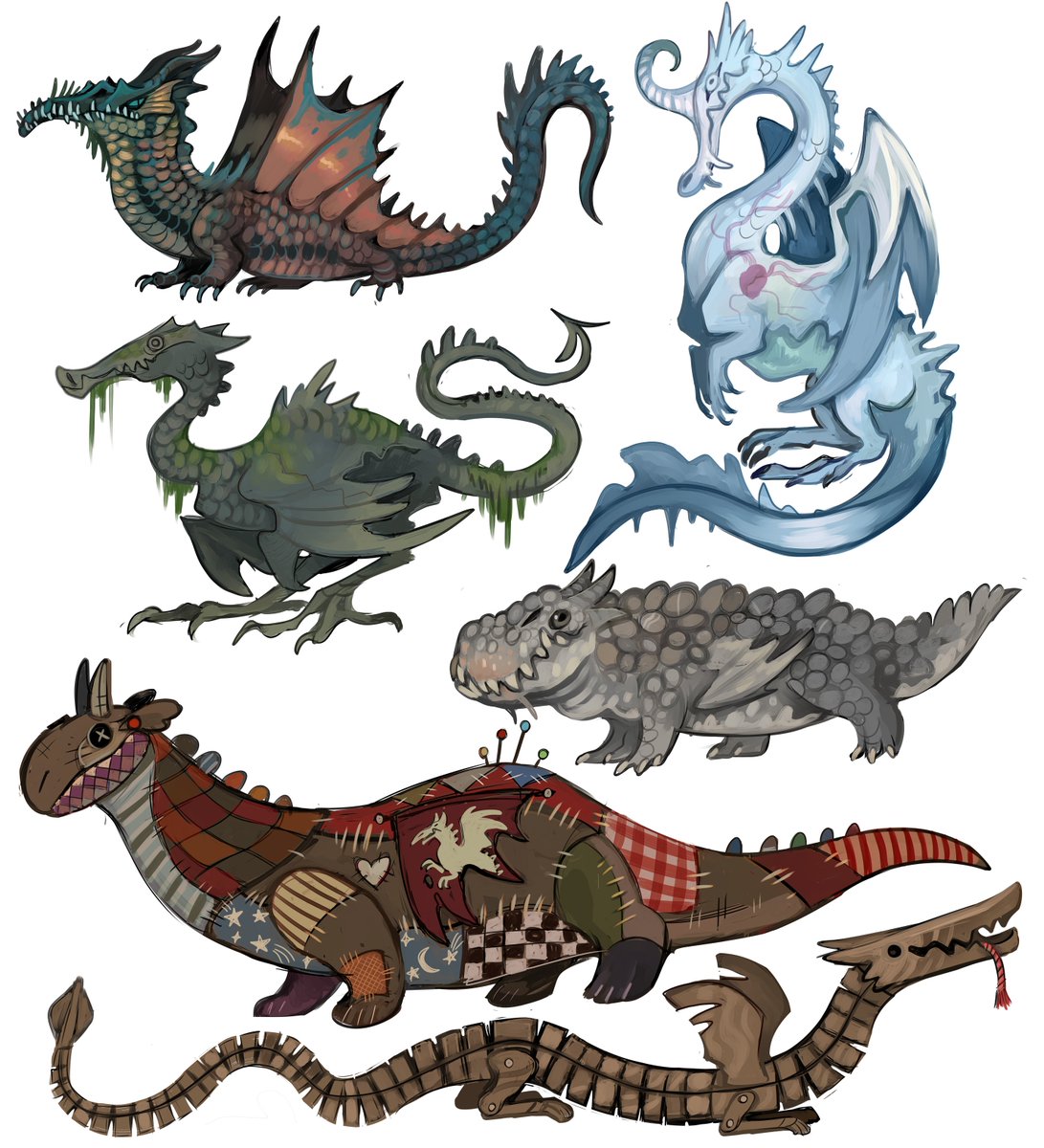 a few funny dragons