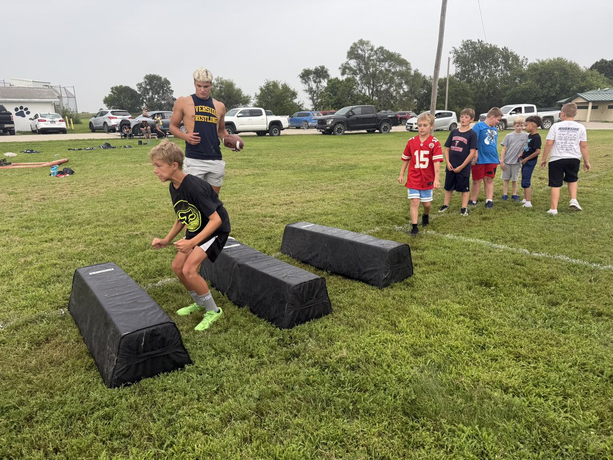 RivFootball's tweet photo. Today marked the start of fall camp for our high school team and Day 1 of youth camp. Thanks to all who attended and to the HS players for helping coach.

25 days until kickoff!

#RivFootball https://t.co/phsXEAzD9V