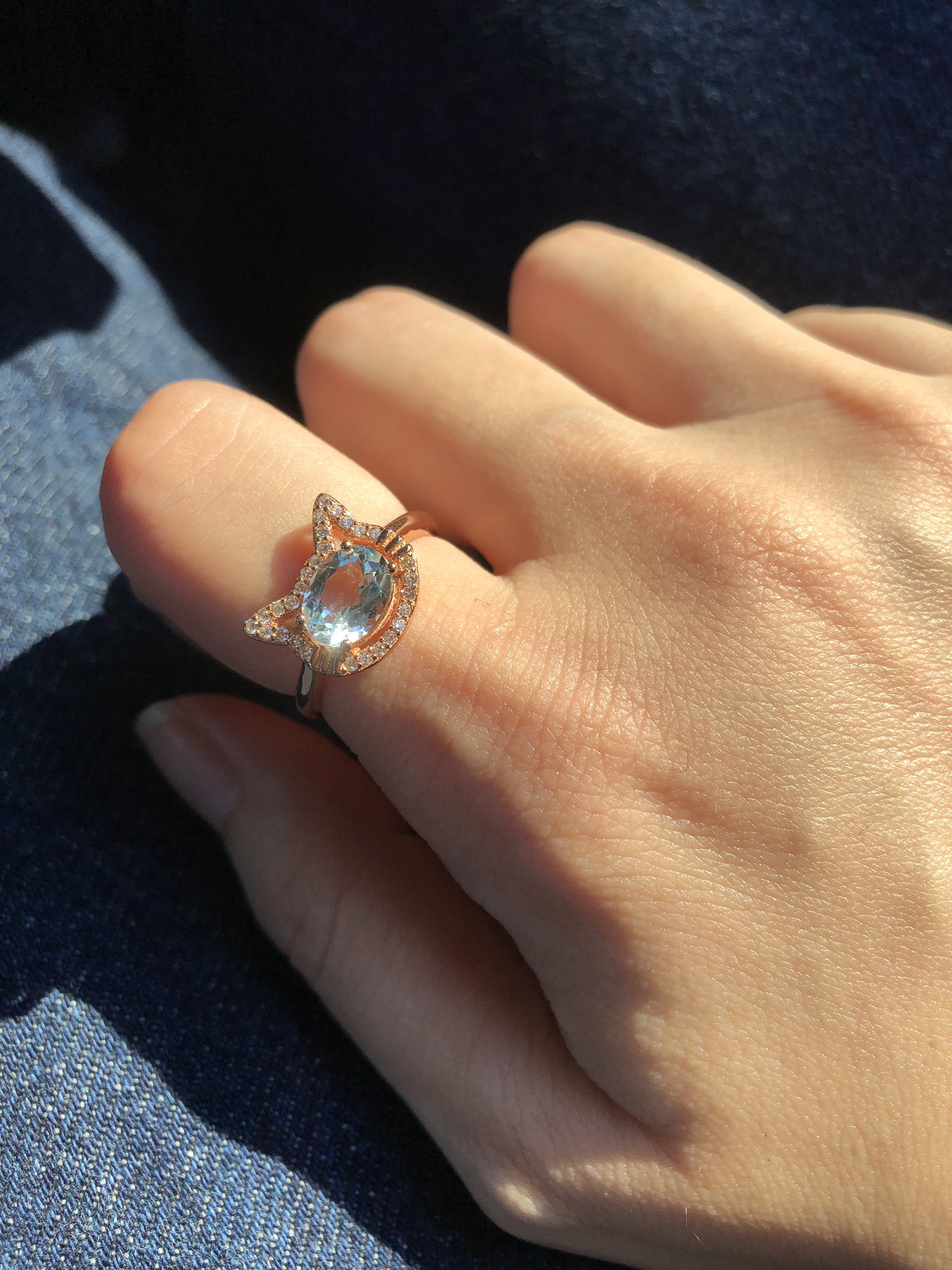 あーるめいど　まりこ様　桔梗　グリーンモアッサナイト　フリーサイズリング　YG あーるめいど まりこ様 桔梗 グリーンモアッサナイト