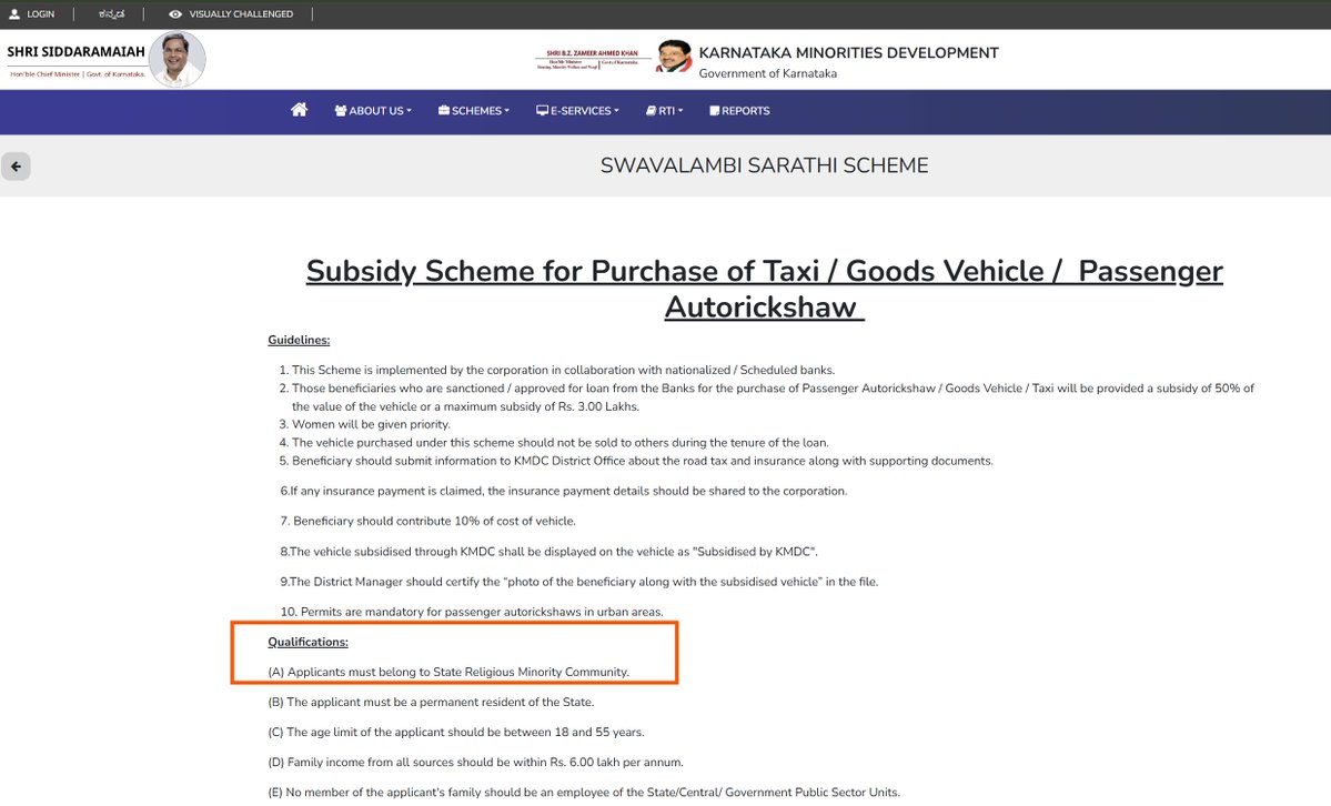 Venkatesh Alla (@venkat_fin9) on Twitter photo Dear <a href="/siddaramiah/">Siddaramiah@gmaip.Com</a> <a href="/DKShivakumar/">DK Shivakumar</a> ji. Do only religious minorities pay taxes in Karnataka? If not, why this blatant religion-based discrimination in schemes like vehicle subsidies?
You talk about passing laws like the Rohith Vemula Bill to fight discrimination, Then tell us, can Dear <a href="/siddaramiah/">Siddaramiah@gmaip.Com</a> <a href="/DKShivakumar/">DK Shivakumar</a> ji. Do only religious minorities pay taxes in Karnataka? If not, why this blatant religion-based discrimination in schemes like vehicle subsidies?
You talk about passing laws like the Rohith Vemula Bill to fight discrimination, Then tell us, can