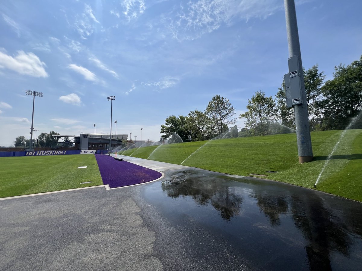 This week, the berm has grass